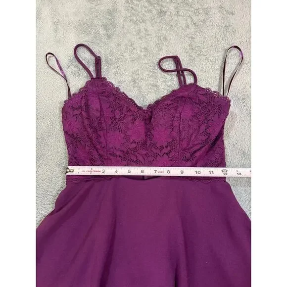 City Studio Purple Juniors Dress US 7 Made in China RN Number: 163221 - Picture 5 of 6